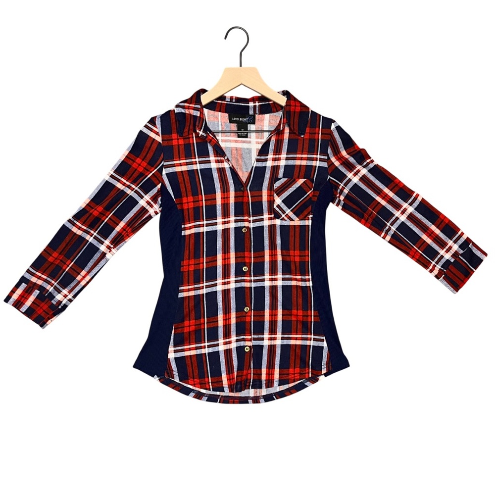 American Dream plaid flannel ❤️🤍💙
